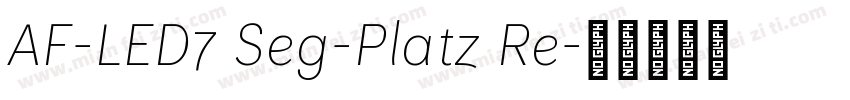 AF-LED7 Seg-Platz Re字体转换